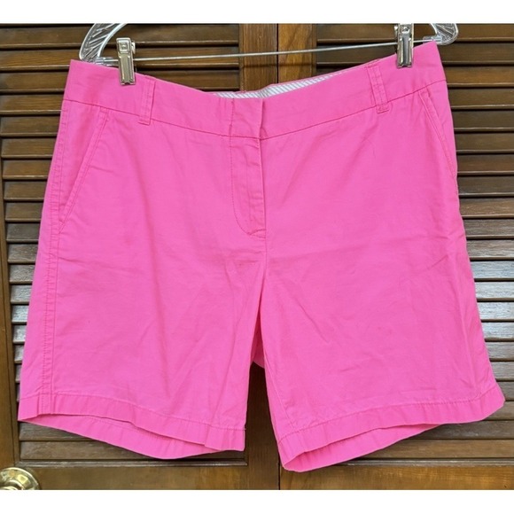 J.CREW Pants - J.Crew Chino Shorts Womens 10 Pink Broken-In Cotton Preppy Coastal Summer